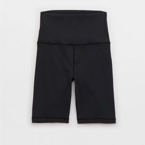 OFFLINE By Aerie Ribbed 7" Bike Short. Black size small. High waisted